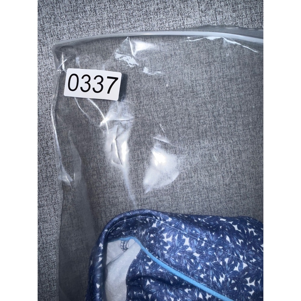 Johnnie-O Mens XXL Blue Floral Performance Polo Shirt Gainey Ranch UPF 50 Golf - Picture 10 of 10